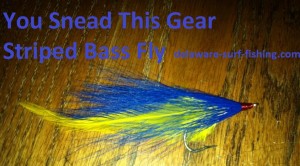 You Snead This Gear Striped Bass Fly You Snead This Gear, Striped Bass Fly, delaware fly fishing, flyfishing the surf, delaware surf fishing
