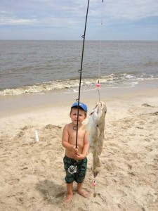 croaker in the surf, Broadkill Beach, take a kid fishing