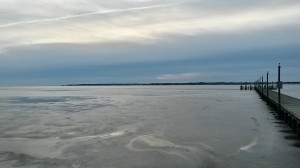 frozen delaware bay, indian river bay, oak orchard,