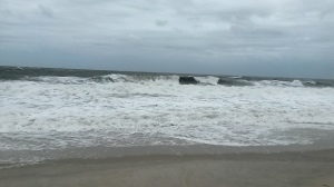 conquest beach, stormy waves, beachh storm, noreaster 2014, delaware seashore state park, surf fishing, tidal surge, coastal flood advisory
