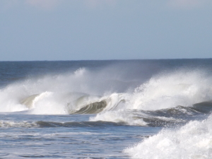 waves, conquest beach, delaware seashore state park, storm surge, heavy wave action,