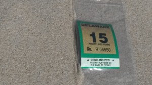 2015 Delaware Surf Fishing permit sticker