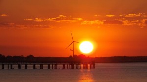 lewes windmill, cape henlopne pier, delaware sunset, sussex county,