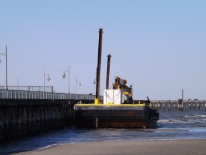Barge at Cape Henlopen Fishing Pier