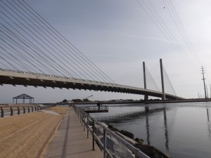 Charles W Cullen Bridge in Delaware Seashore State Park. DSSP, indian river inlet, north side campground