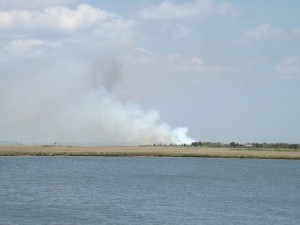 marsh fire in delaware, sussex county, old inlet bait and tackle, savages ditch, route 1, highway 1