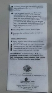 sussex county, ORV rules, delaware state parks drive on beach rules, cape henlopen state park