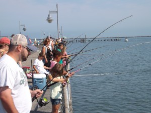 Kids Fishing Cape Henlopen pier last year