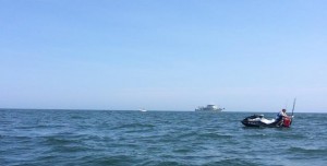 delaware, sussex county,indian river inlet, db buoy, off shore jet ski fishing, sea doos,