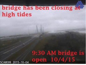 9:20 Am bridge is open 10/4/15 .. expect to close at next high tide