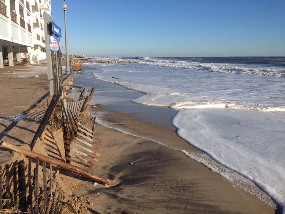 rehoboth beach dune damage, blizzard 2016, delaware, sussex county,