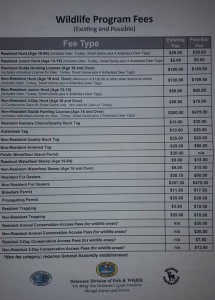 Wildlife program services and funding handout