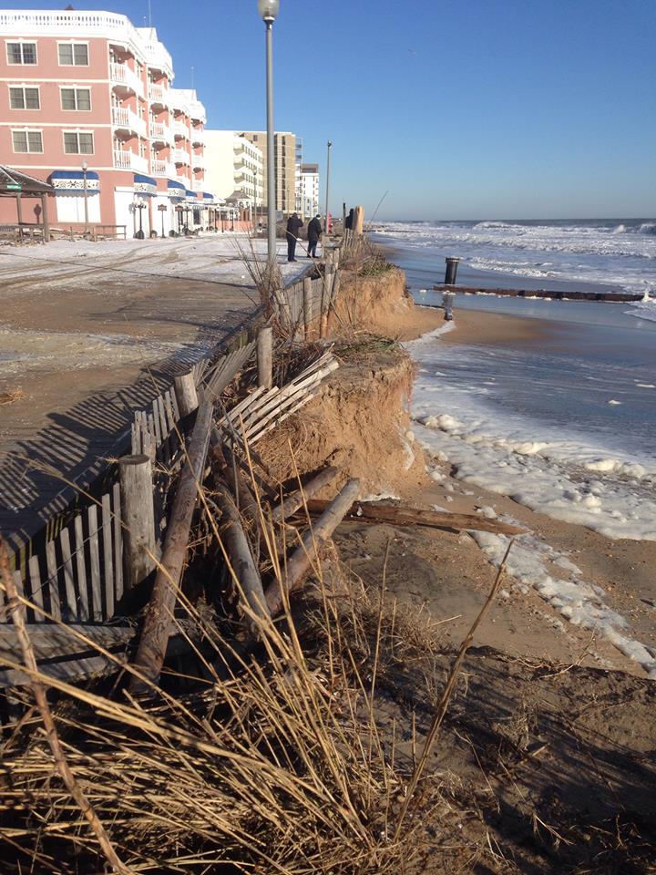 delaware, sussex county, beaches, dune damage, rehoboth beach, blizzard 2016, sotrm jonas, noreaster