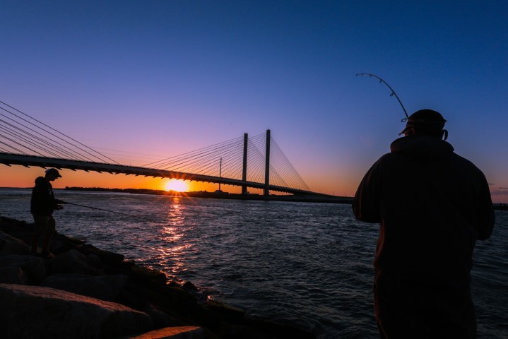 kevin jones photography, indianriver inlet, fishing the jetty, sunset in delaware,