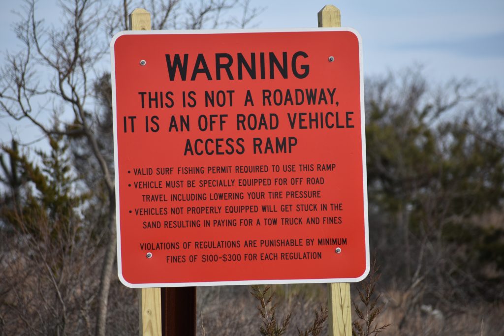 cape henlopen state park, orv permits, warning signs, drive on beaches, gordons pond, naval crossing