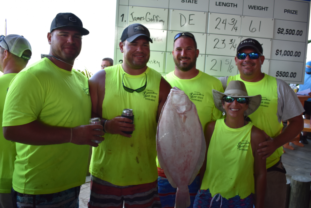 paradise bay flounder tournament, delaware, sussex county, long neck, pot nets, inland bays, indian river bay, rehoboth bay, indian river inlet, bakers channel, burtons island, paradise island, assawoman bay, indian river