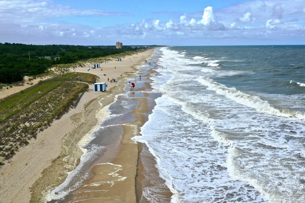 north rehoboth beach, noreaster of summer 2019, delaware, sussex county, flooded beach