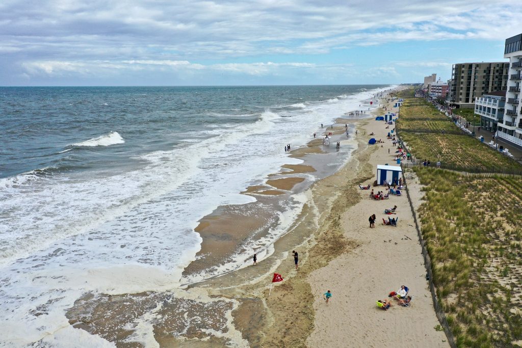 north rehoboth beach, noreaster of summer 2019, delaware, sussex county, flooded beach