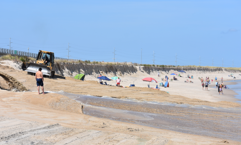 northside beach, indian river inlet, delaware, sussex county, charles w cullen bridge, iri, indian river inlet bridge, coast guard tower base, sand relocation, delaware seashore state park, surfers beach,