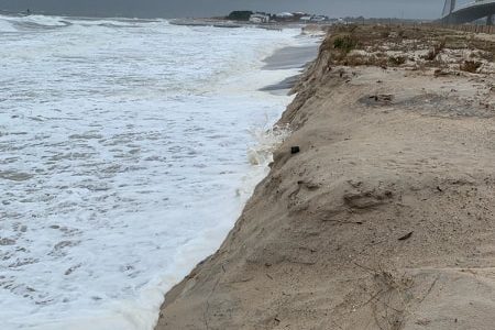 hurricane dorian storm surge, indian river inlet, north beach, sussex county, delaware seashore state park